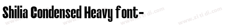 Shilia Condensed Heavy font字体转换